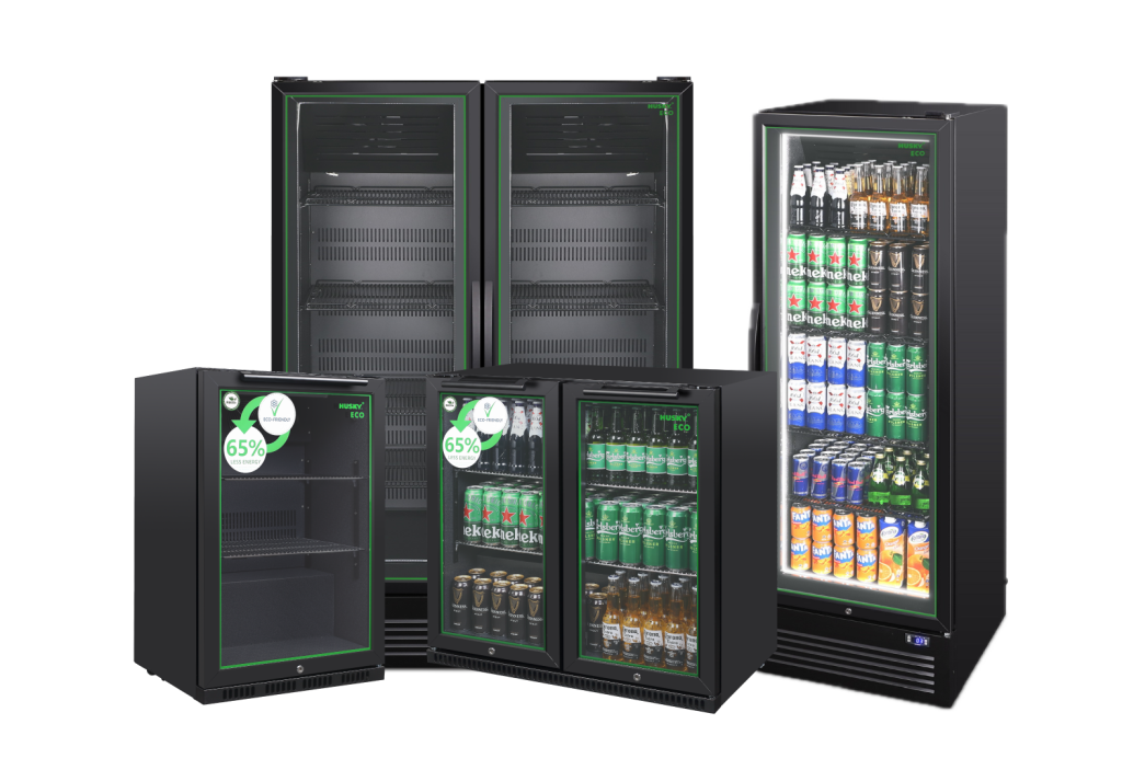 Selection of energy efficient fridges and energy efficient freezers. From back bar fridges, bottle coolers, to retail fridges and display freezers.